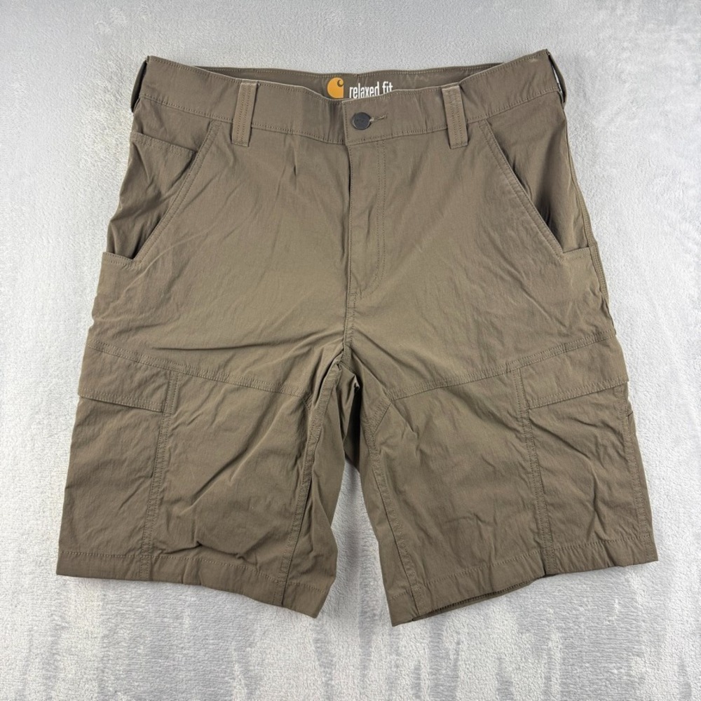 Carhartt Cargo Shorts Mens 34 Brown Performance Hiking Outdoor Relaxed Fit